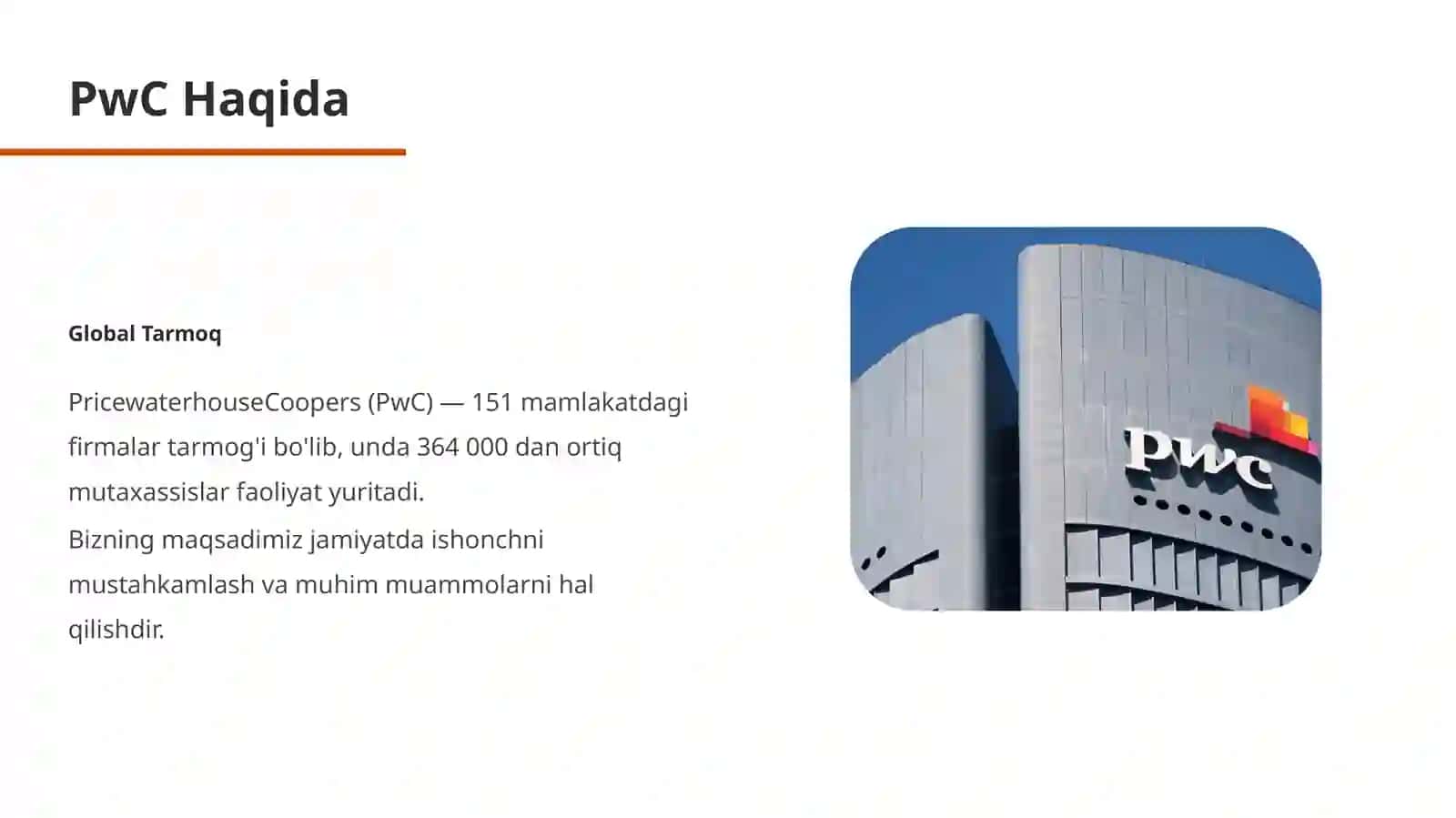 PricewaterhouseCoopers (PwC) auditorlik kompaniyasi 2
