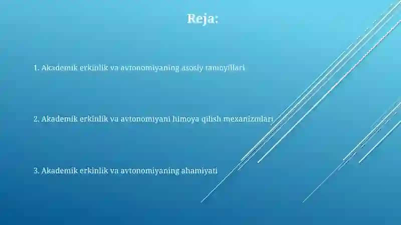 Akademik Erkinlik va Avtonomiya 2