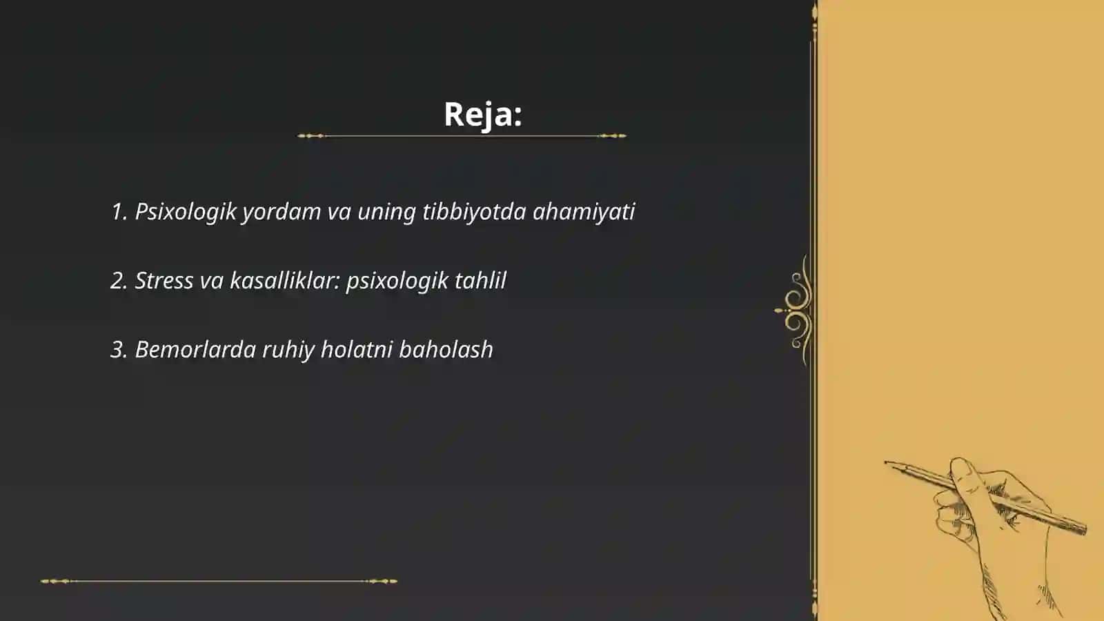 Psixologik yordam tibbiyotda 2