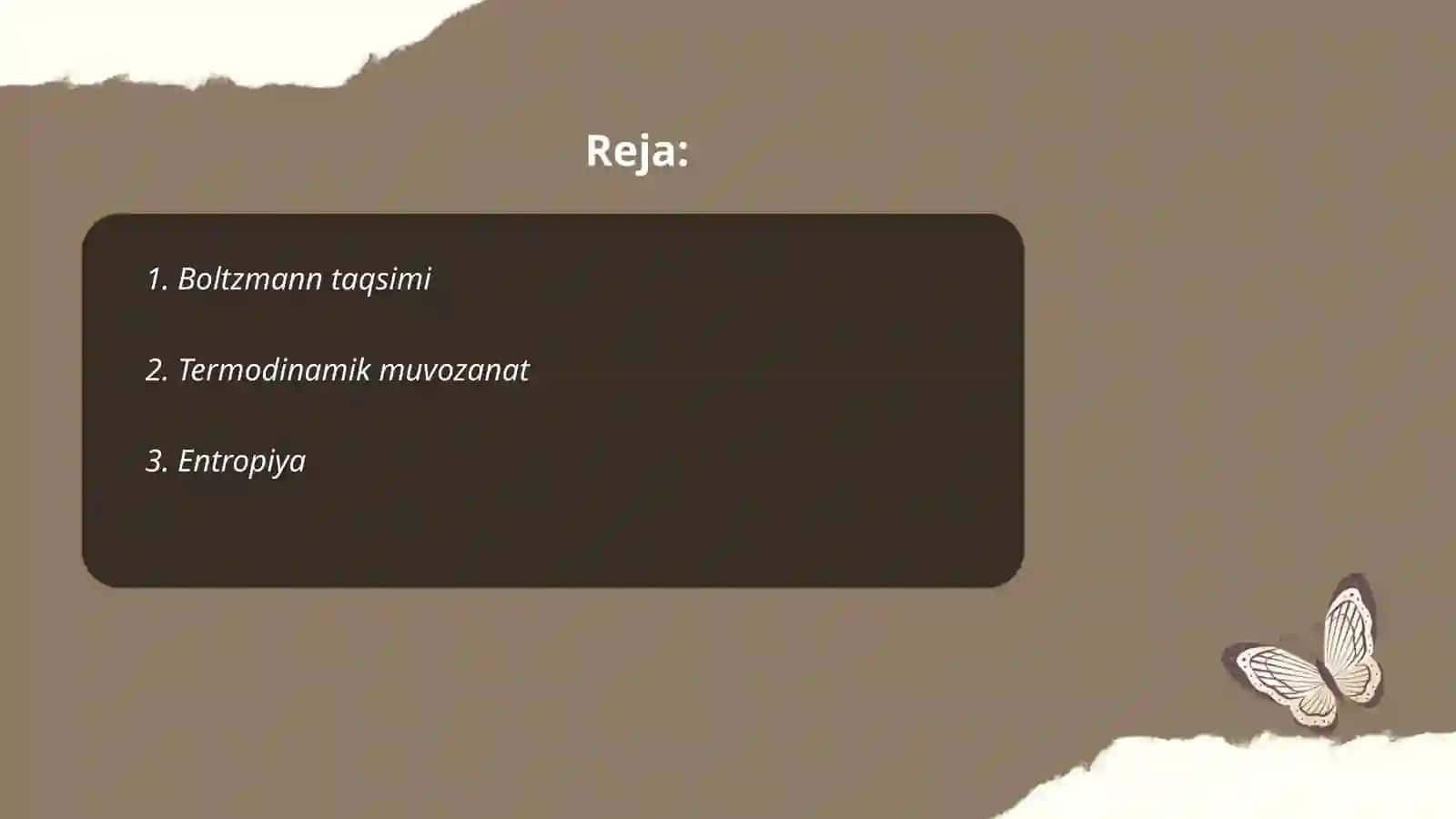 Boltzmann taqsimoti 2