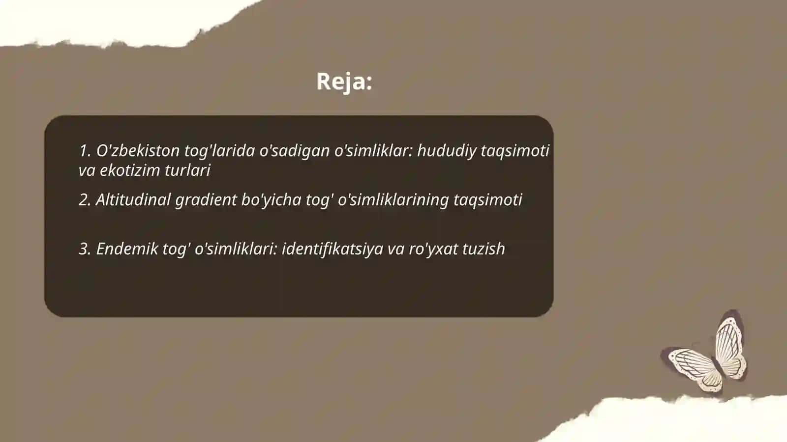O'zbekiston tog'larida o'sadigan o'simliklar 2
