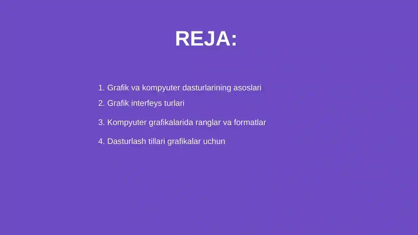 Grafik va kompyuter dasturlari 2