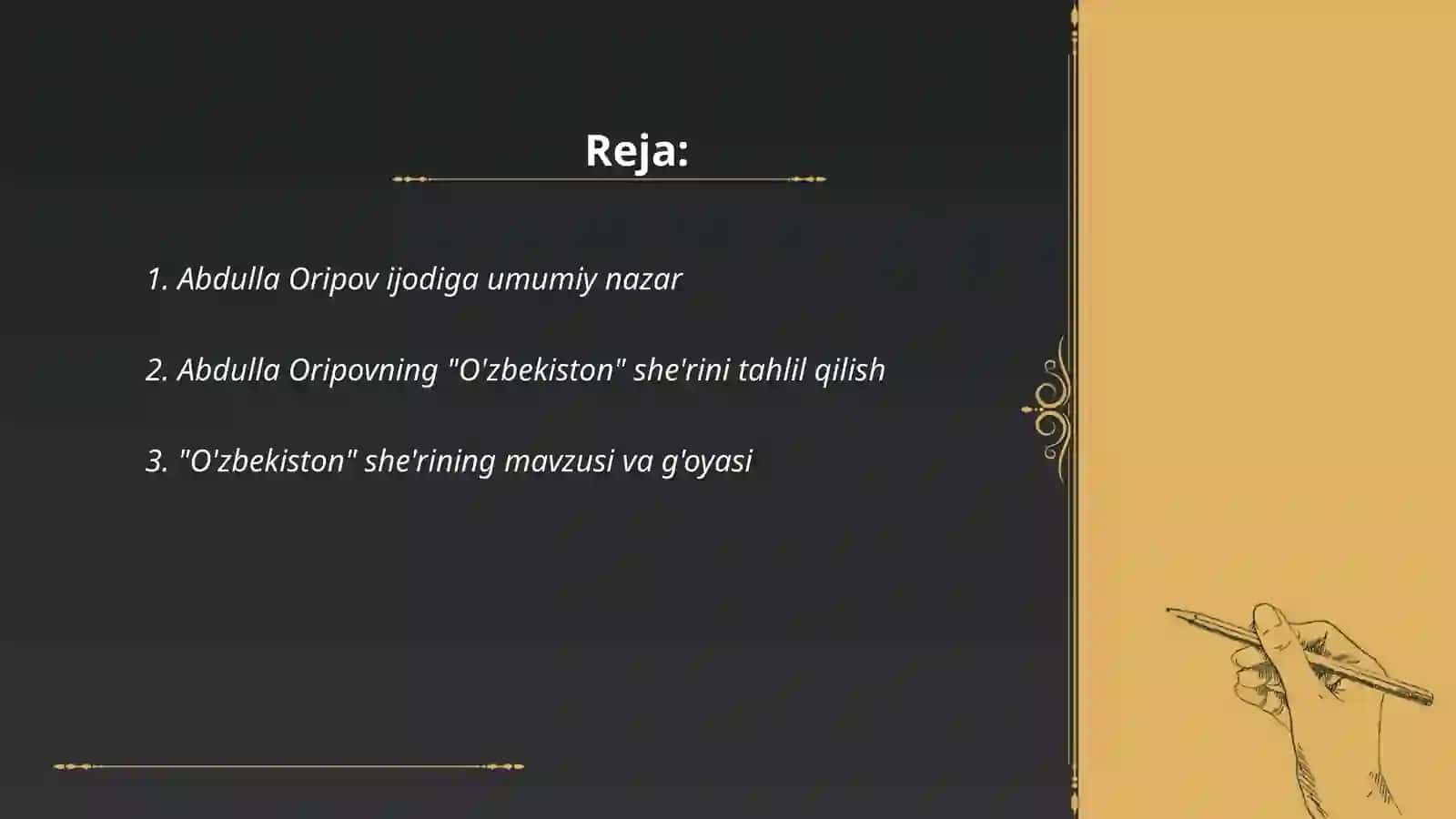 Abdulla Oripovning saralangan she'rlari 2