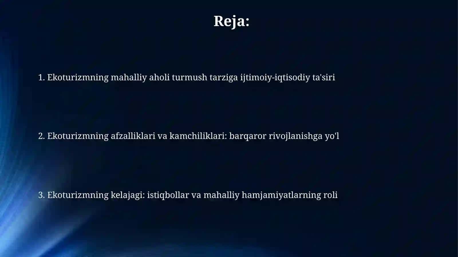 Ekoturizm va Iqtisodiy Ta'siri 2