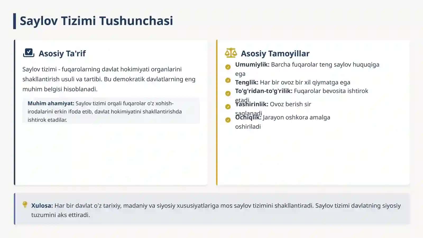 O'ZBEKISTON VA AQSH SAYLOV TIZIMINING TAQQOSLANISHI 2