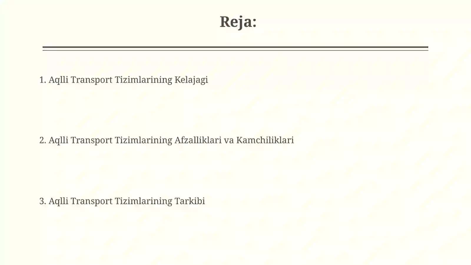 Intelektual transporttizimlari 2