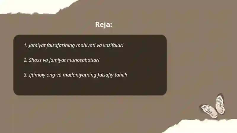 Jamiyat falsafasi 2