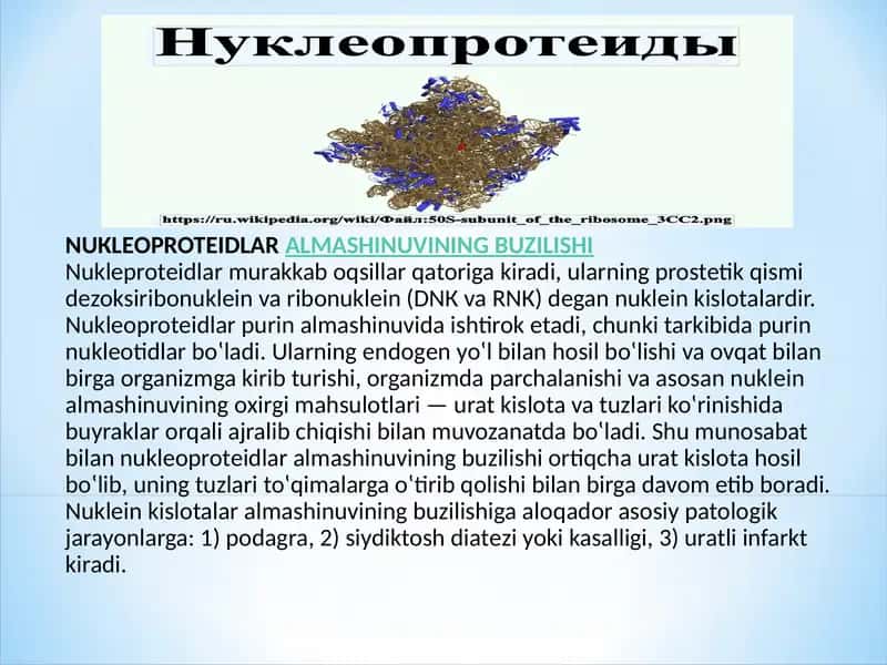 Tosh kasalliklarining kimyoviy asoslari 2