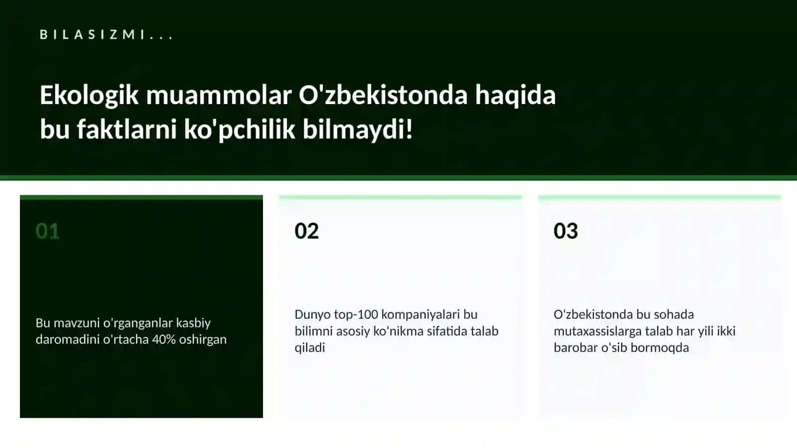 Ekologik muammolar O'zbekistonda 2
