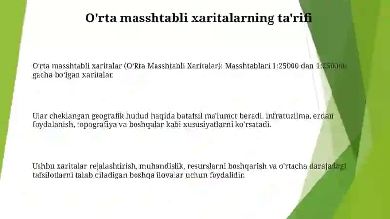 OʻRta Masshtabli Xaritalar 2