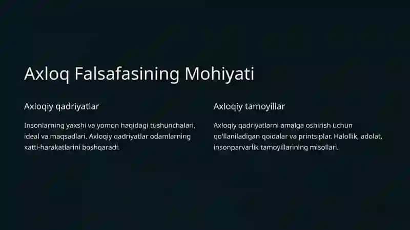 Axloq Falsafasi 2