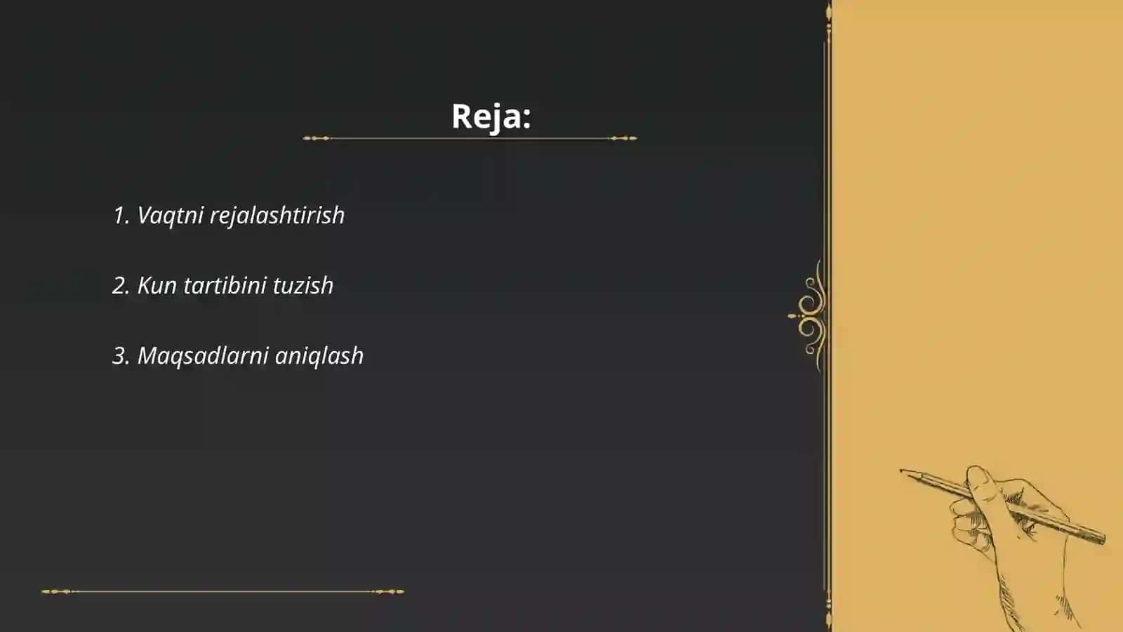 Vaqtni rejalashtirish 2