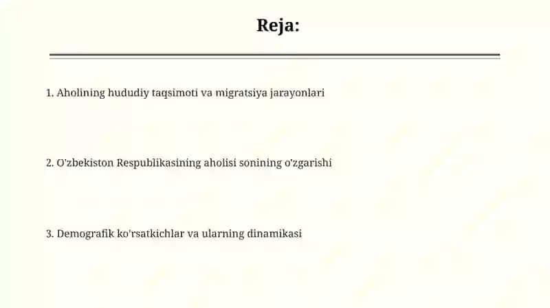 O'zbekiston Respubikasida aholi sonining shakllanish tendensiyalari 2