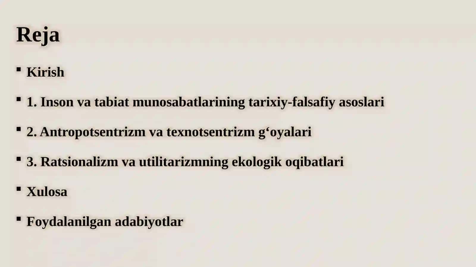 Ekologik inqirozning falsafiy yildizlari 2