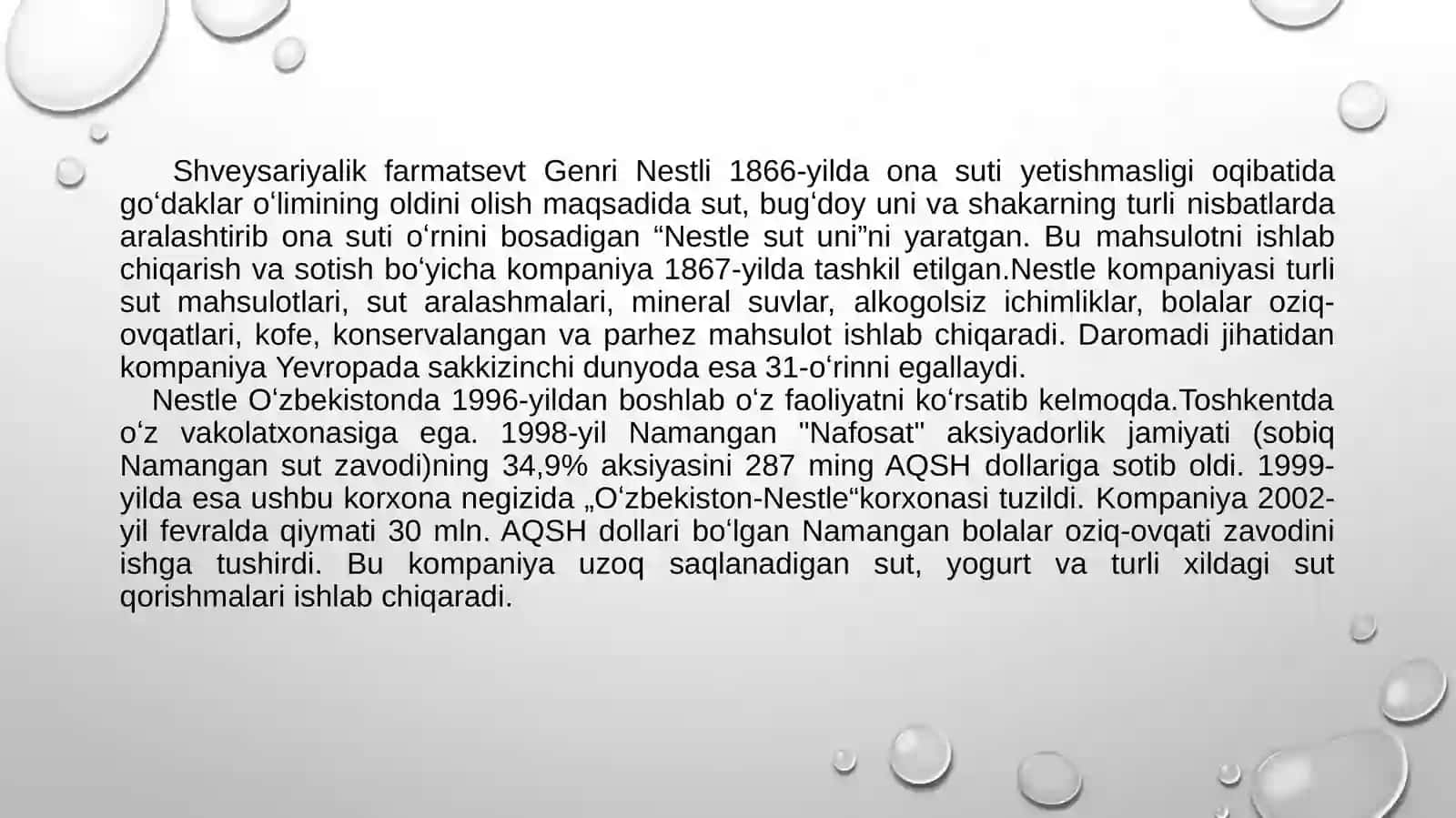 Nestle sut uni 2