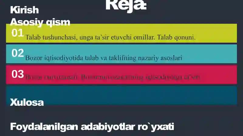 Talab va taklif tahlili asoslari 2