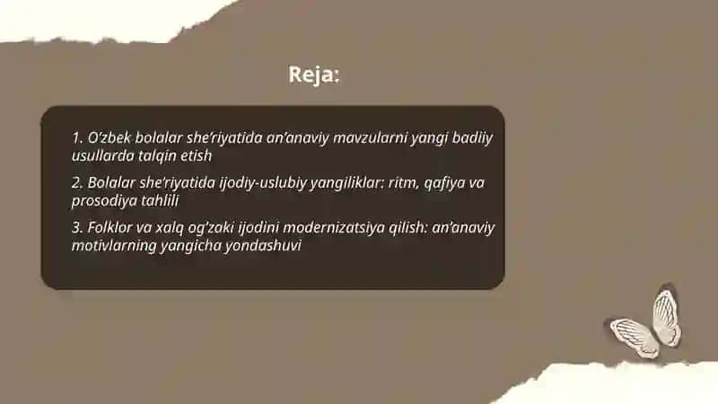 O’zbek bolalar she’riyatida ijodiy-uslubiy izlanishlar 2