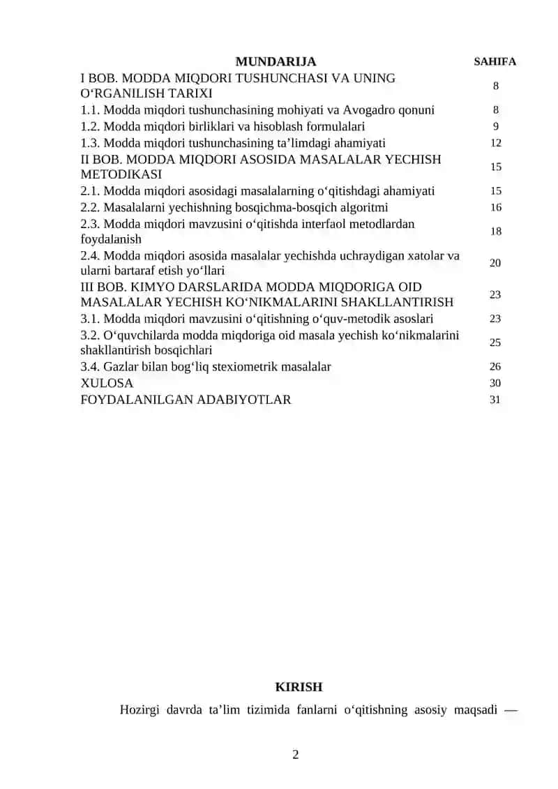 Moddalar miqdori asosida masalalar yechish metodikasi 2