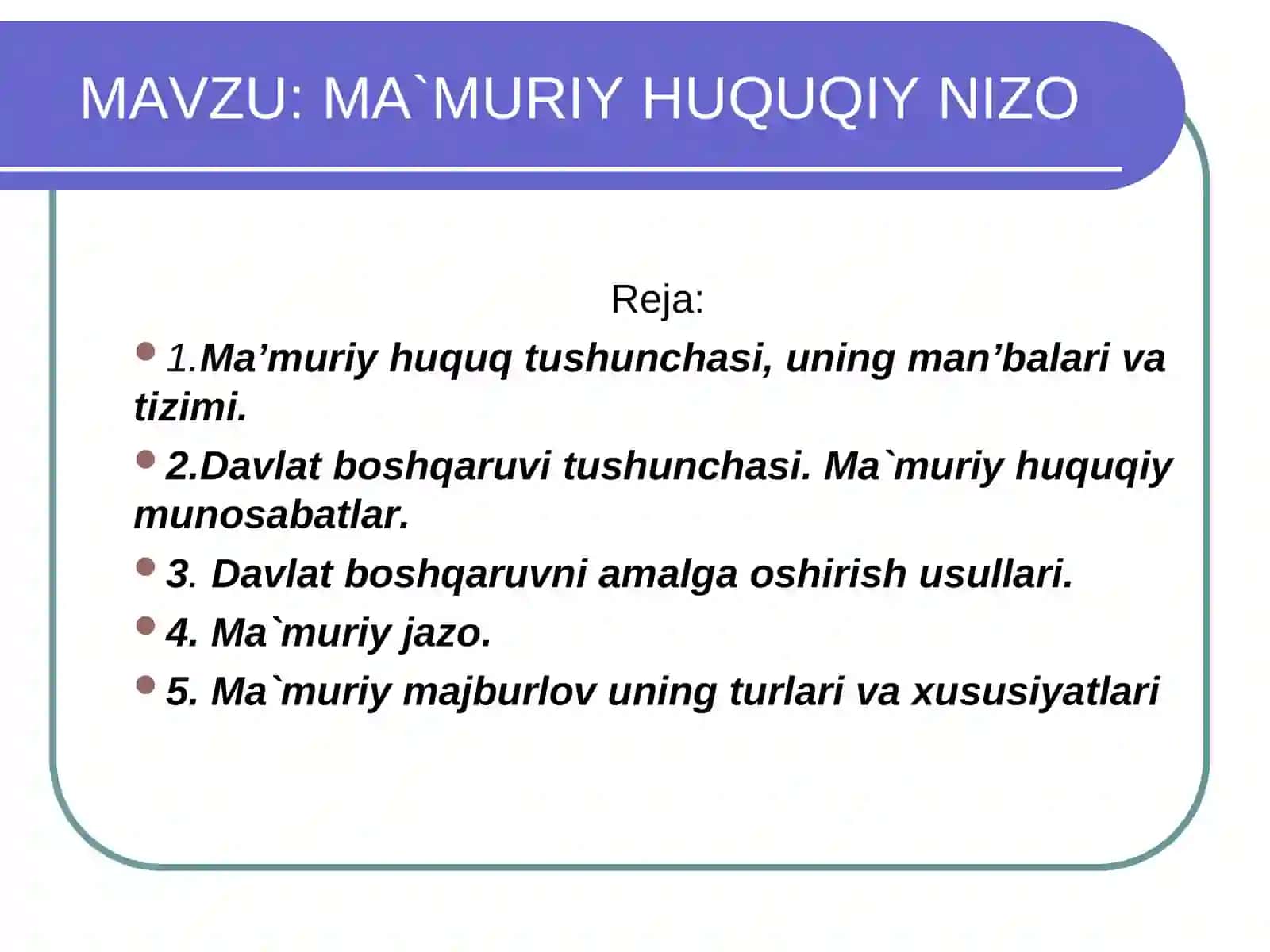 Ma`muriyhuquqiy nizo 2