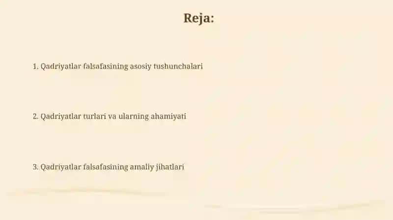 Qadriyatlar falsafasi 2