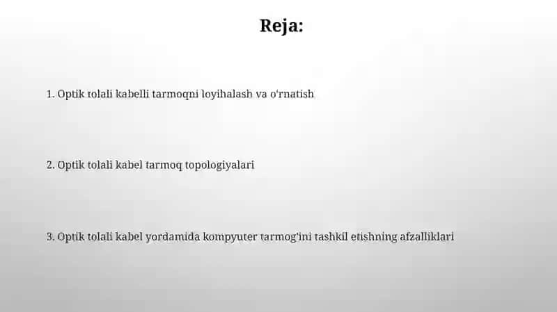 Optik tolali kabellar yordamida kompyuter tarmogʻini tashkillash 2