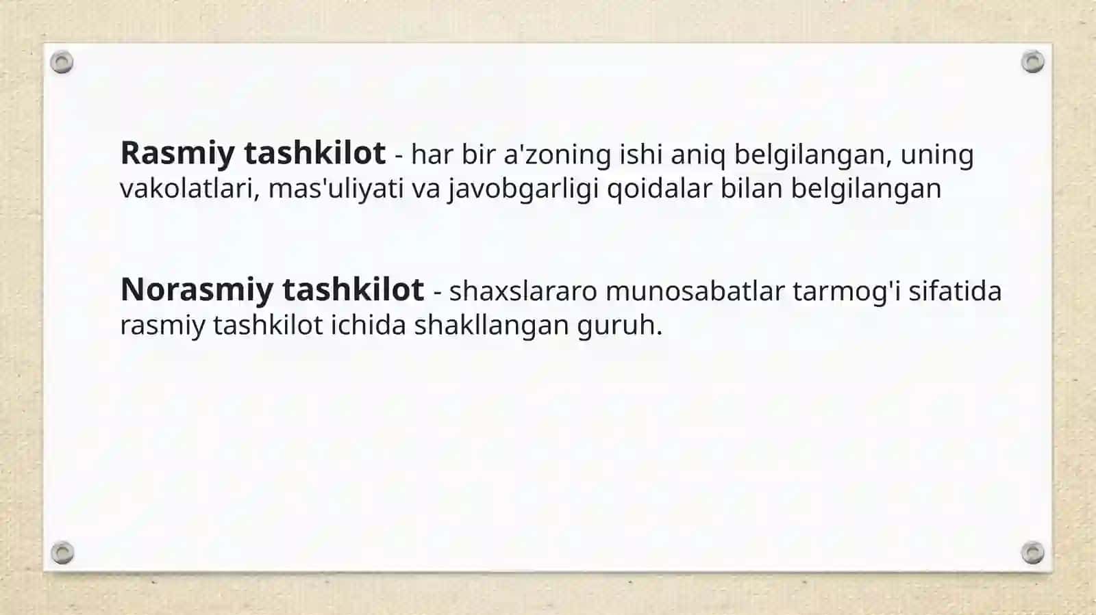 Tashkilotni barpo etish; Uning tuzilishi va strategiyasi 2