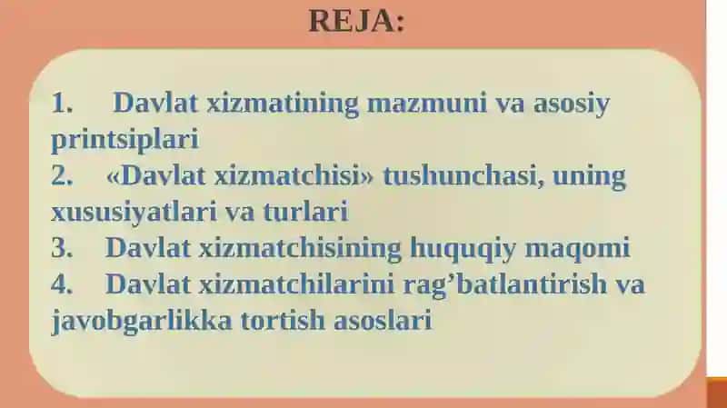O’ZBEKISTON RESPUBLIKASIDA DAVLAT XIZMATI 2
