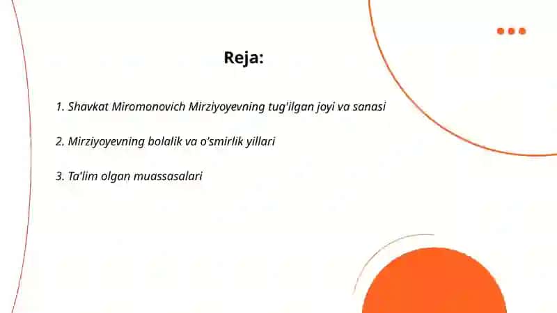 Shavkat Miromonovich Mirziyoyev biografiyasi 2