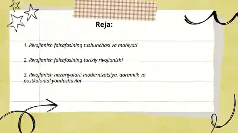 Rivojlanish falsafasi 2