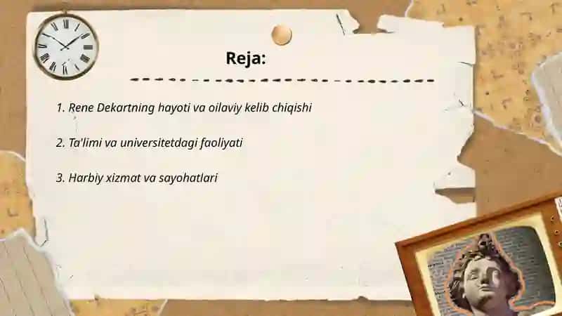 Rene Dekart hayoti va ilmiy faoliyati 2