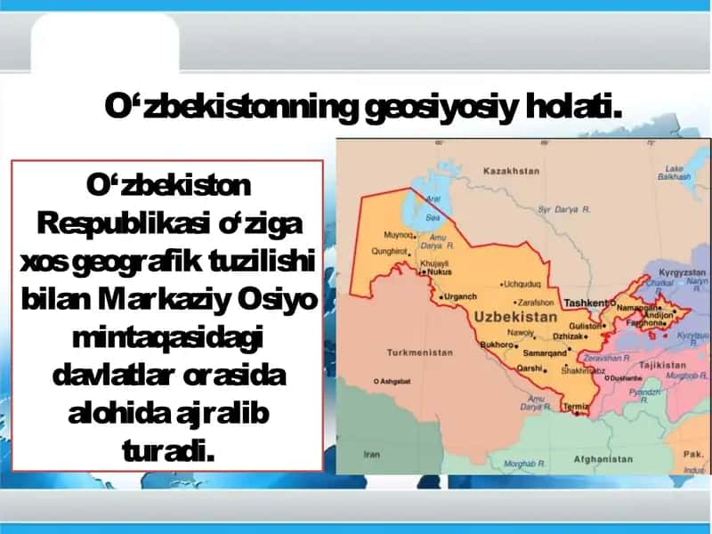 O‘zbekiston Respublikasining geosiyosiyasi 2