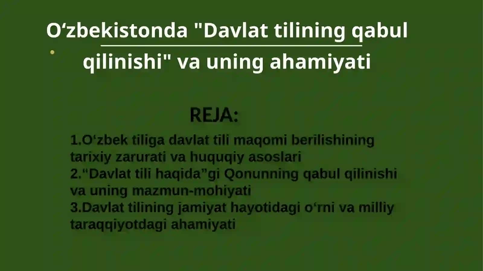 Oʻzbekistonda Davlat Tilining Ahamiyati 2
