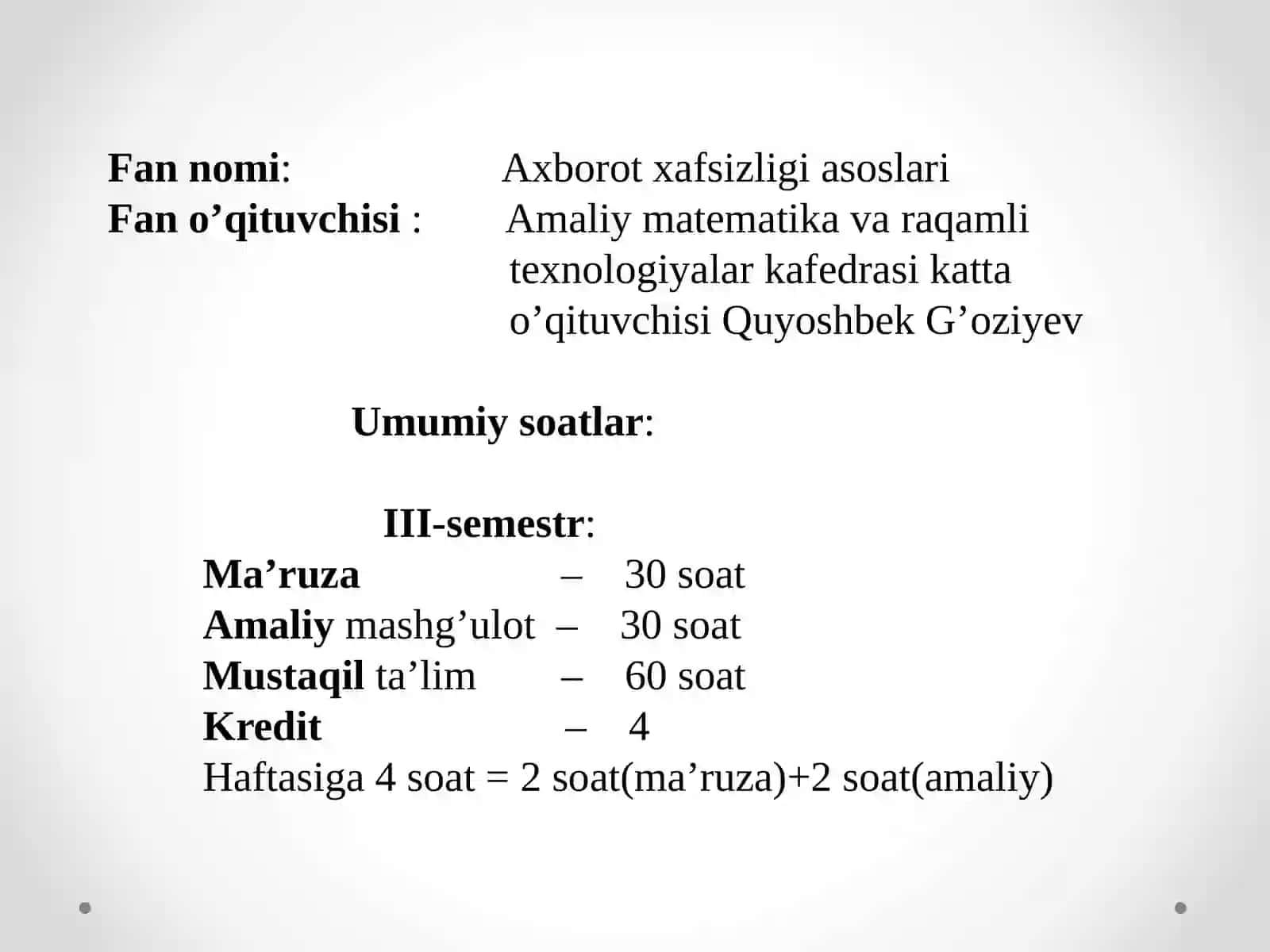 Axborot xafsizligi asoslari 2