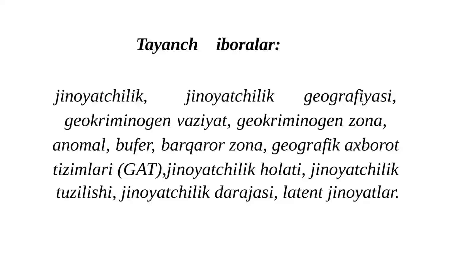 Jinoyatchilik geografiyasi 2