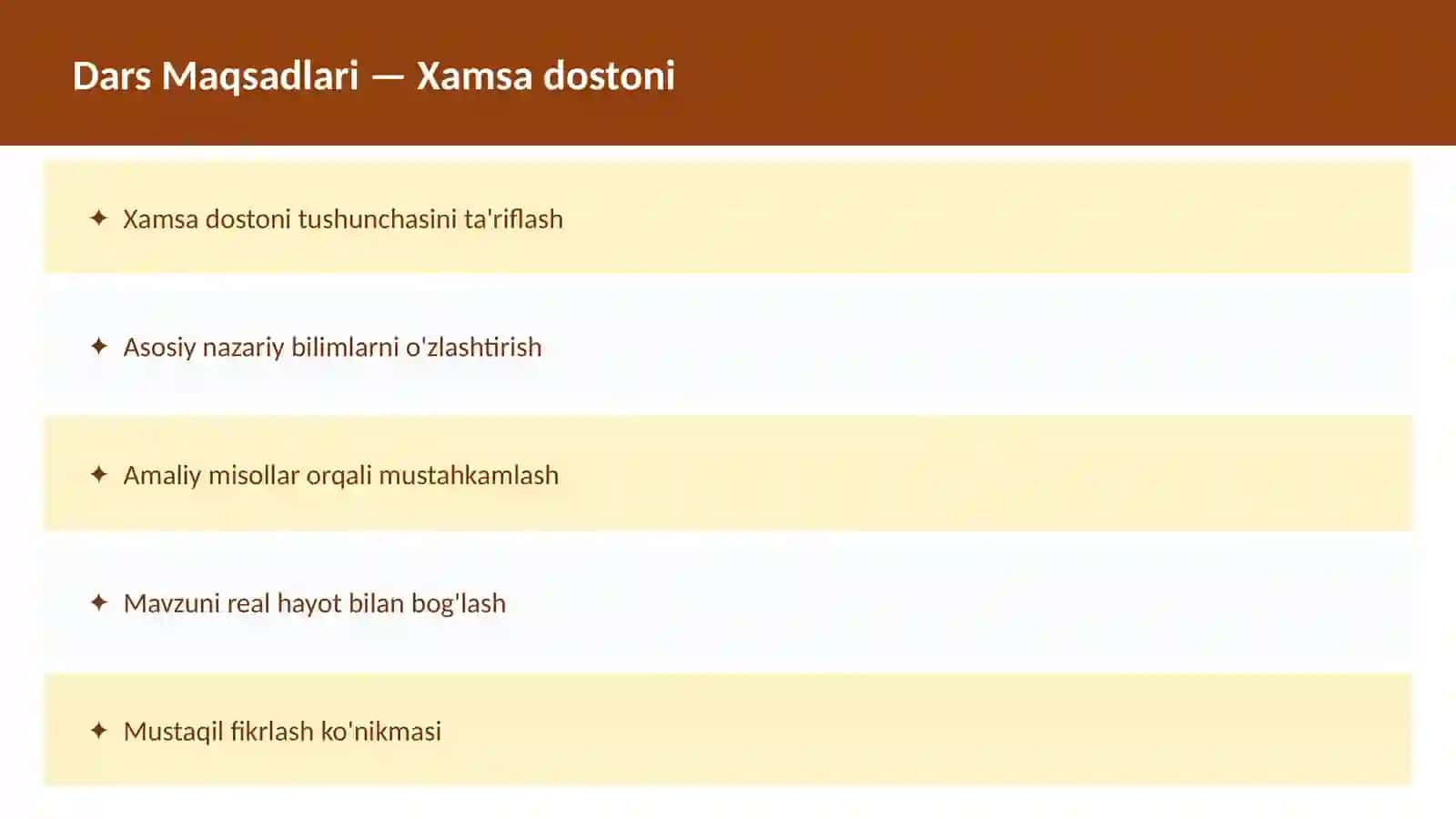 O'qituvchilar va talabalar uchun dars ishlanma 2