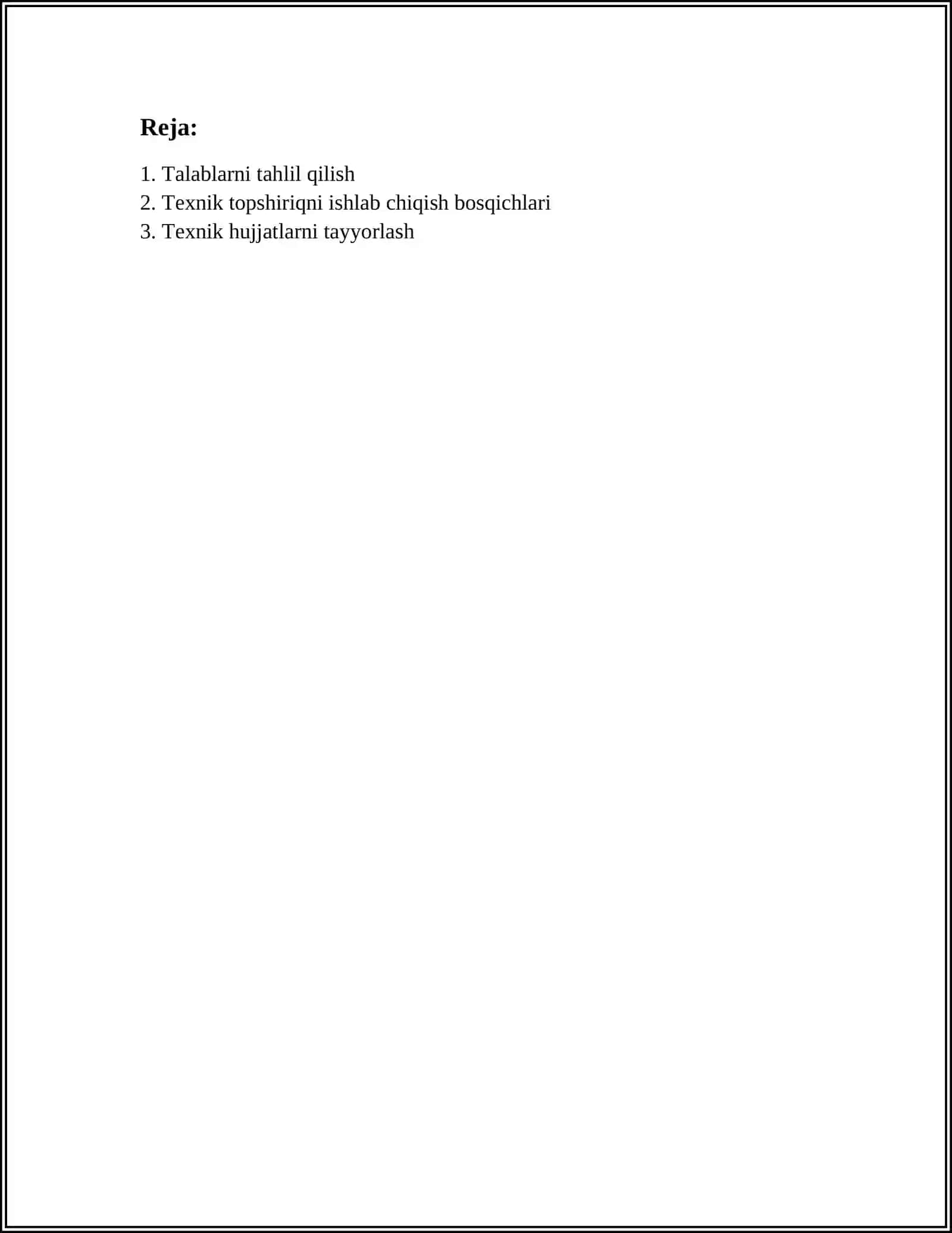 SAYTNING TEXNIK TOPSHIRIGʻINI ISHLASH CHIQISH LOYIHALASH BOSQICHLARI 2