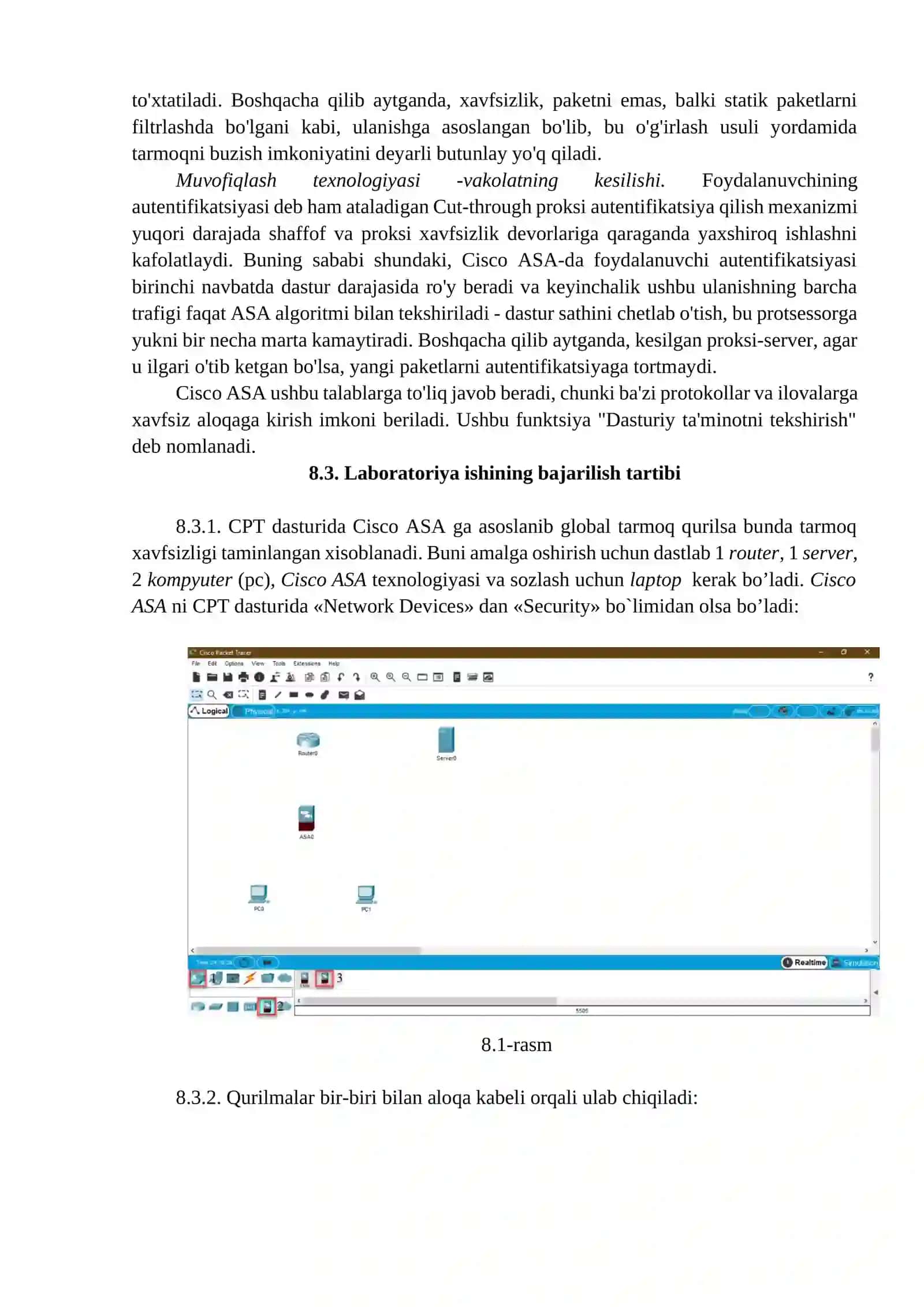 ASA XAVFSIZLIK TEXNOLOGIYASINI SOZLASH 2
