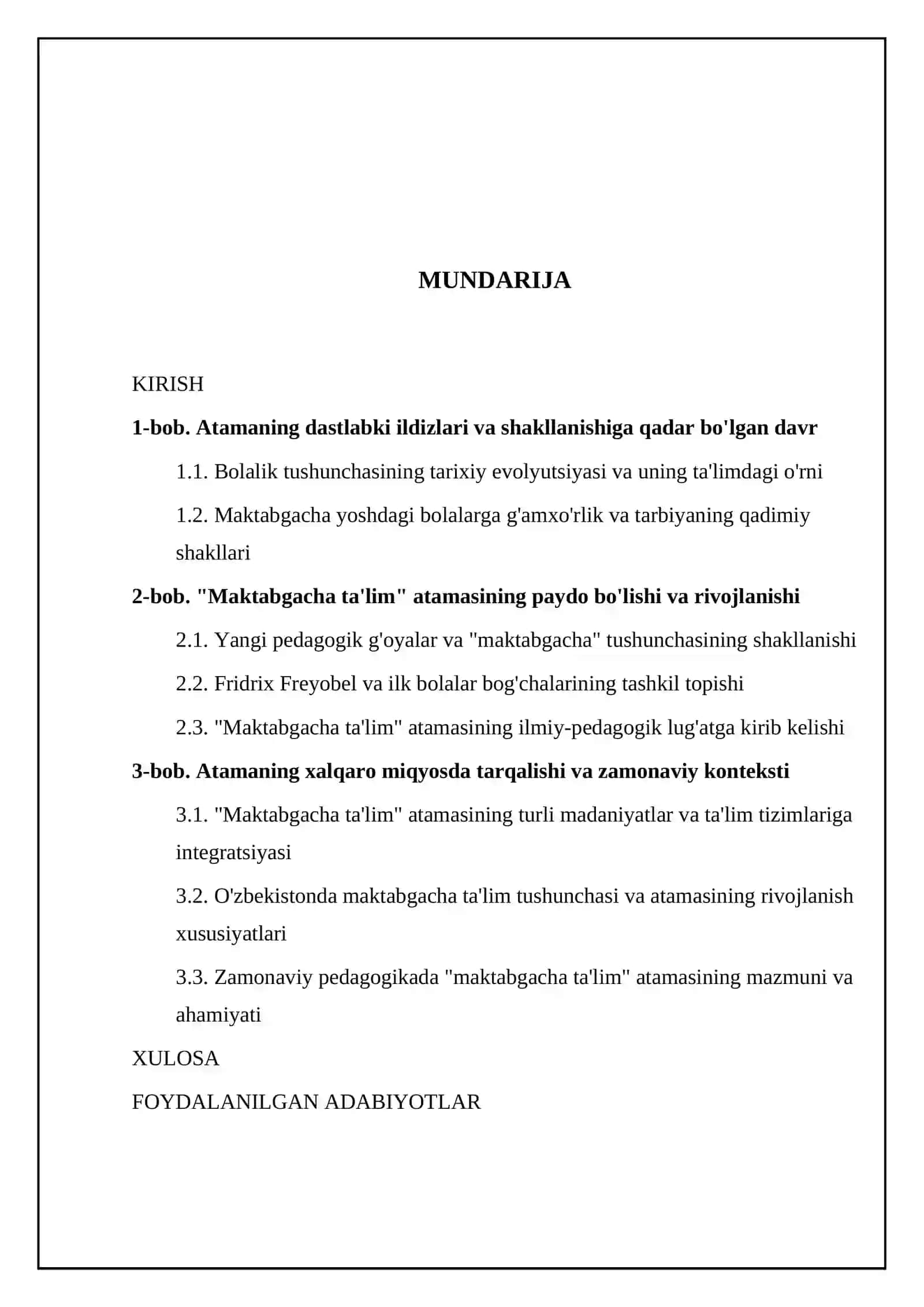 "Maktabgacha talim" atamasining kelib chiqish tarixi 2
