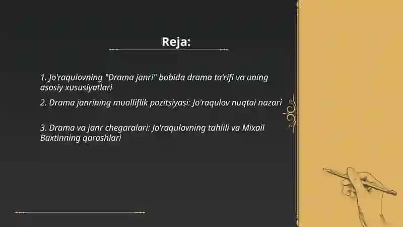 Nazariy poetika: muallif, janr, xronotop 2
