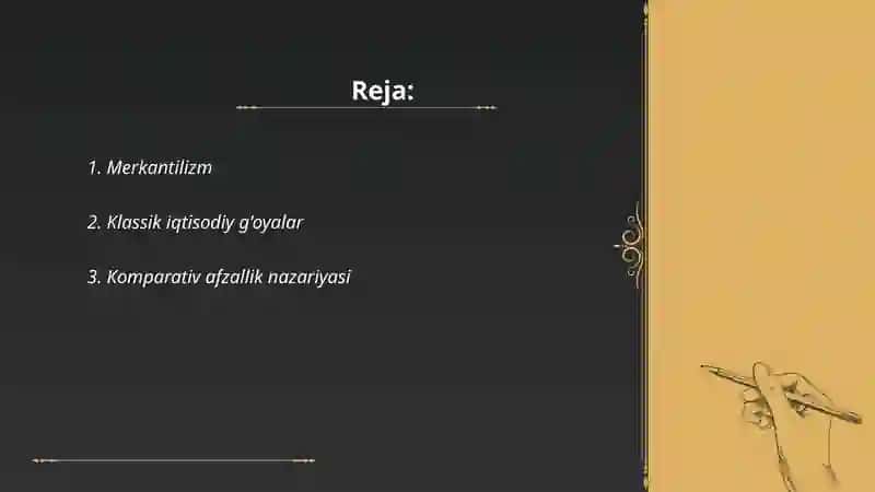 Jahon xo'jaligi to'g'risidagi iqtisodiy g'oyalar 2