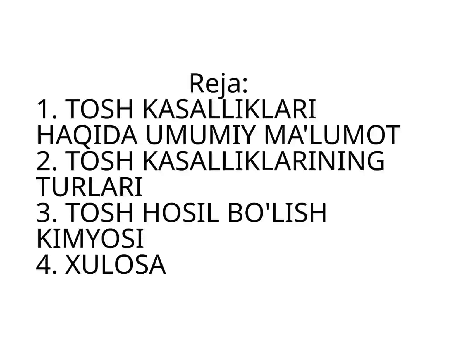 TOSHKASALLIKLARINING KIMYOVIYASOSLARI 2