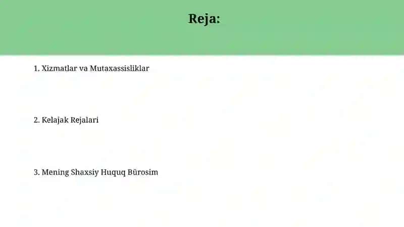 Mening Shaxsiy Huquq Bürosim 2