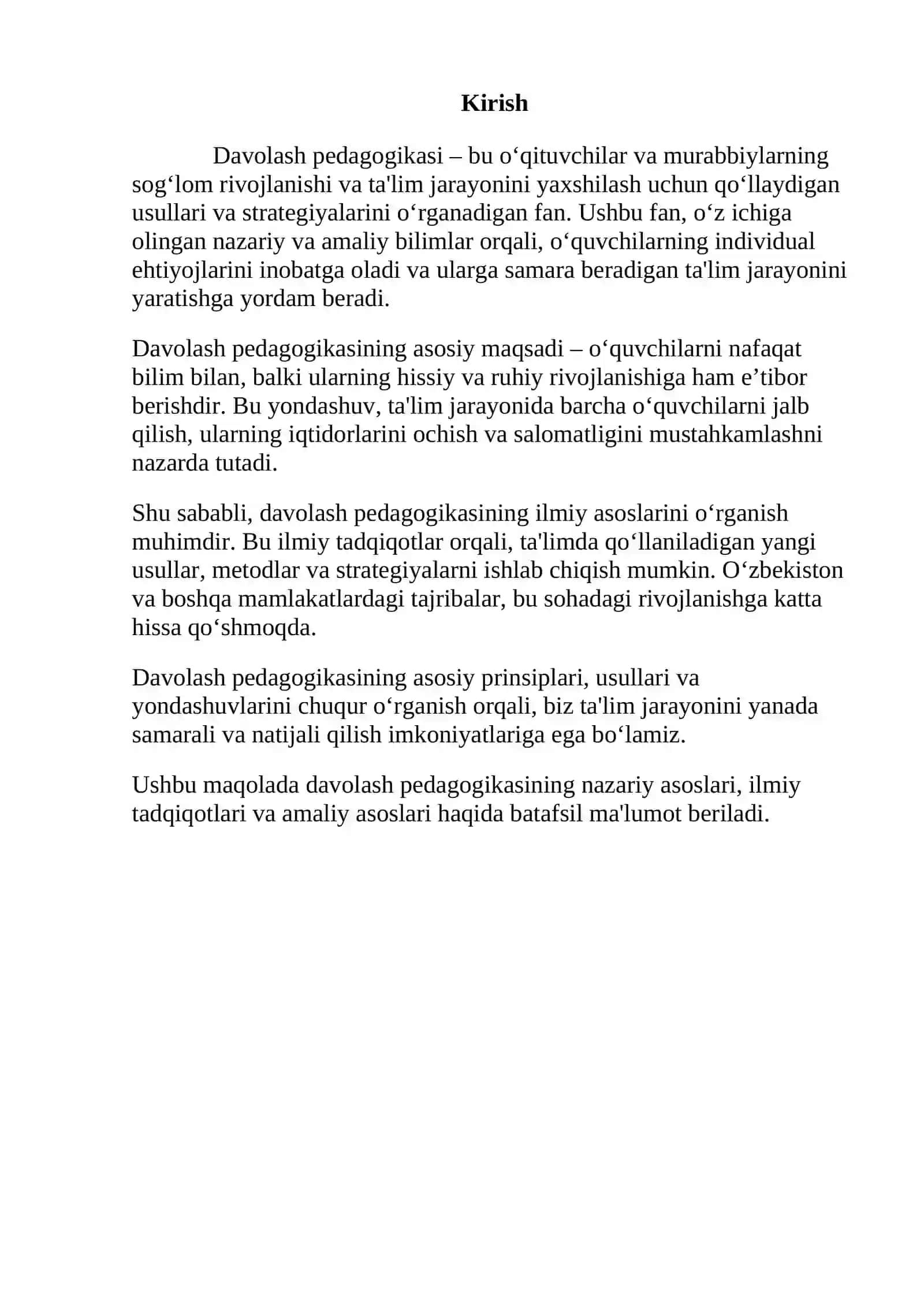 Davolash pedagogikasining nazariy asoslari 2