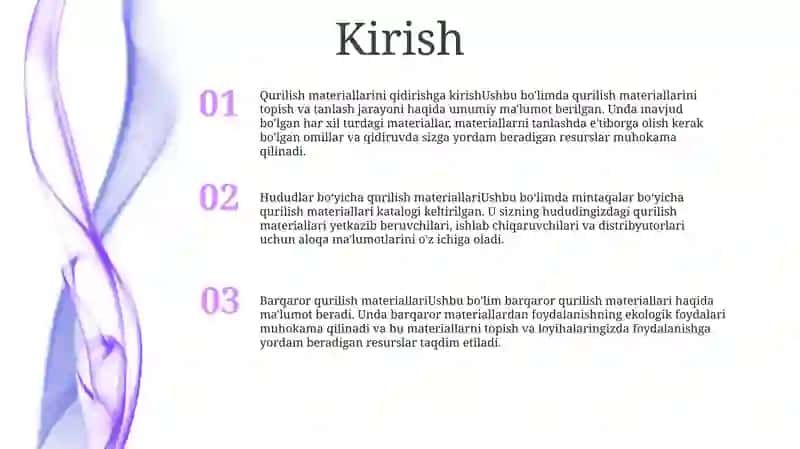 Hududdagi Yo'L Qurilish Materiallarini Qidirish 2