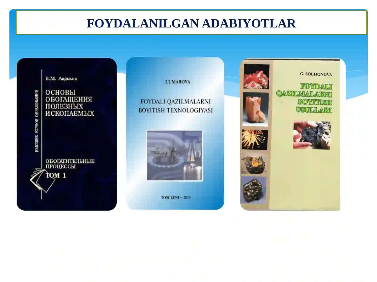 BOYITISHNING TEXNOLOGIKKO‘RSATKICHLARI 2
