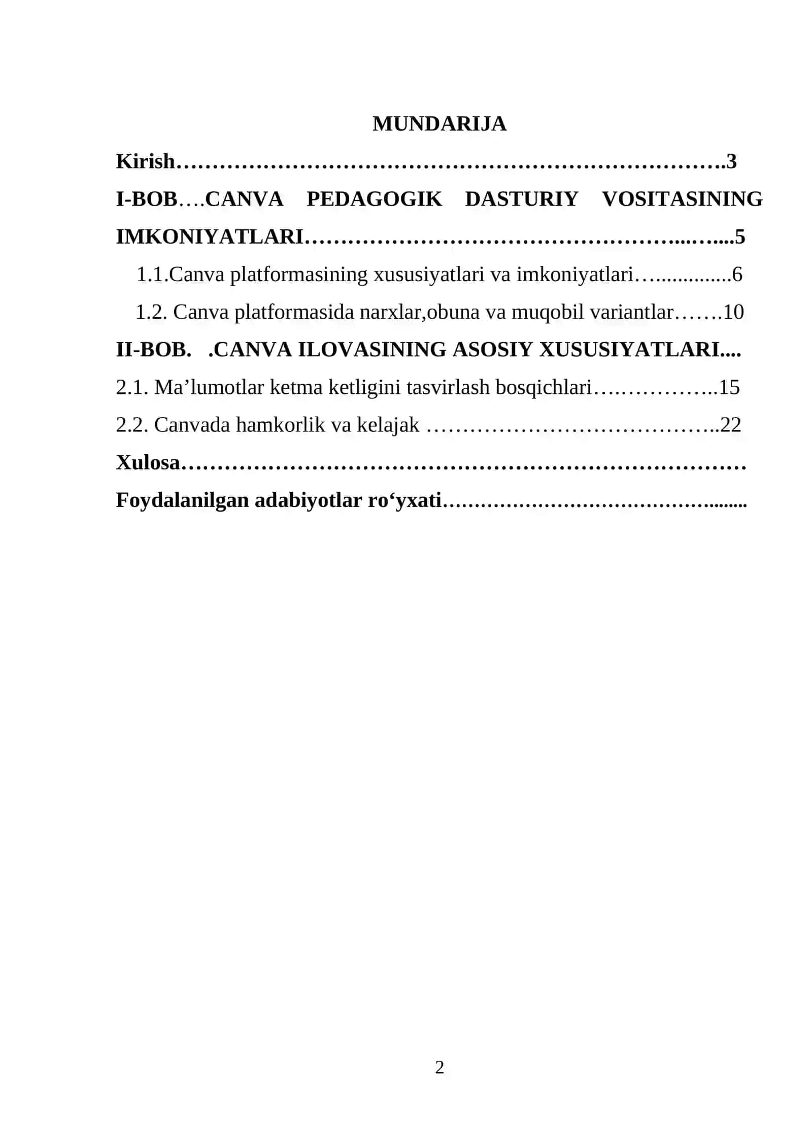 Pedagogik dasturiy vositalar bilan ishlashda Canva dasturi imkoniyatlari 2