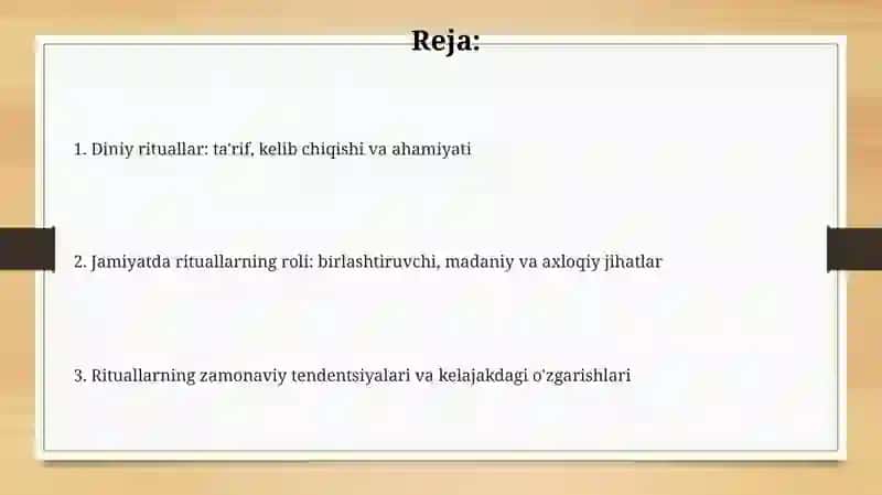 Diniy marosimlar va ularning jamiyatdagi ahamiyati 2