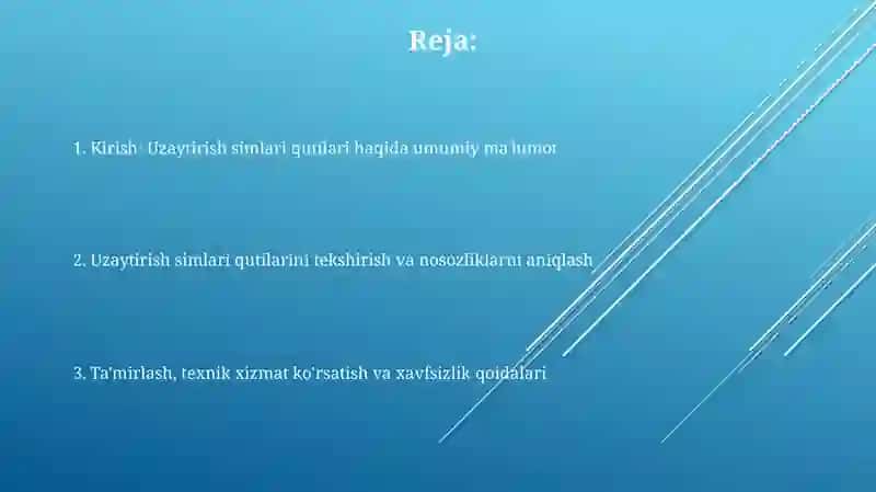 Uzatish kabeli qutisi 2