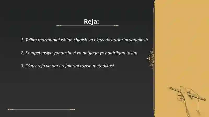 Ta'lim mazmuni ta'lim metodlari va vositalari 2