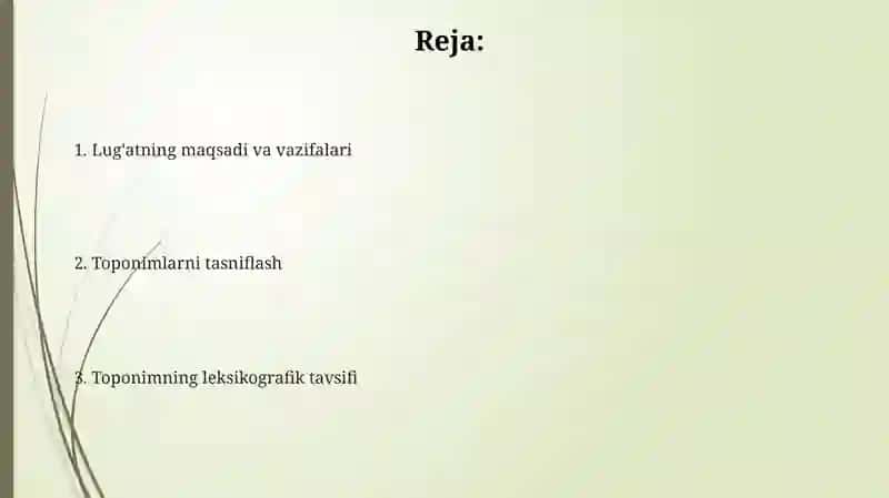 Toponimlar lug'atini yaratish tamoyillari 2